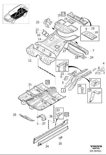 Volvo XC90 Grommet - 8645740 | Volvo Parts Webstore, Oak Park IL